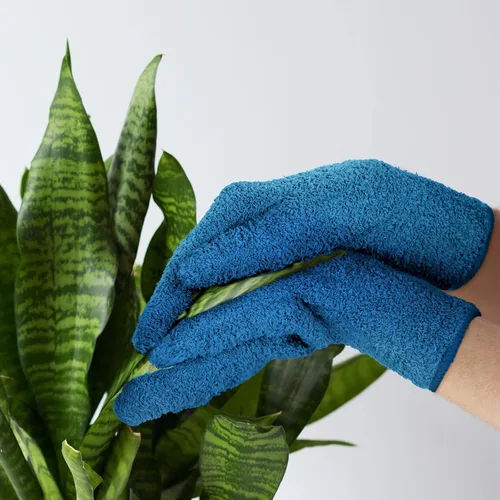 Miniatura 4 de Bencailor 3 pares de guantes de microfibra para limpiar el polvo, guantes de plantas, guantes de limpieza gruesos para persianas
