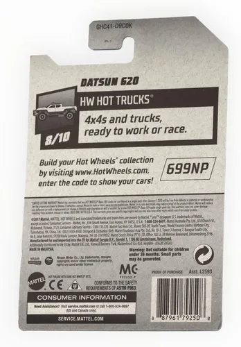 Miniatura 2 de Hot Wheels 2020 Hw Hot Trucks Datsun 620, Rojo 182/250