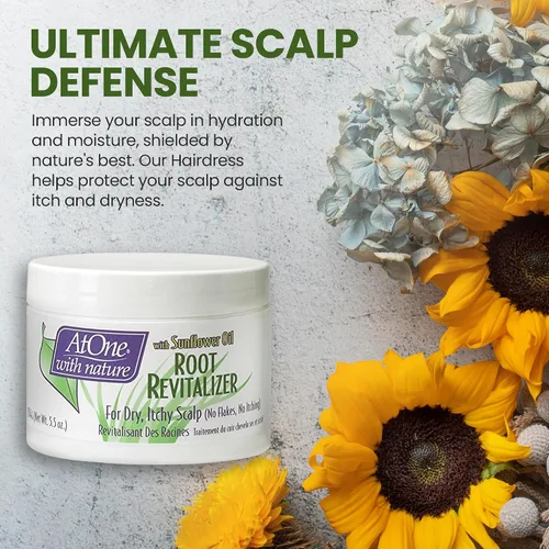 Miniatura 7 de AtOne with Nature Revitalizador de raíces con aceite de semillas de girasol, crema para el cuidado del cabello para condiciones de cuero cabelludo