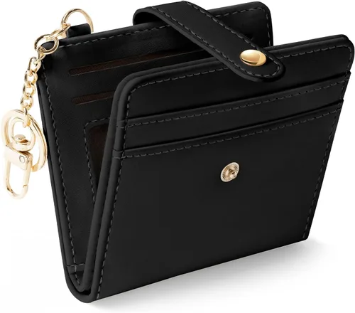 Miniatura 33 de Jogjam Cartera pequeña para mujer, Rfid delgada y compacta para tarjetas de crédito, billetera plegable de piel sintética, bolsillo con cremallera