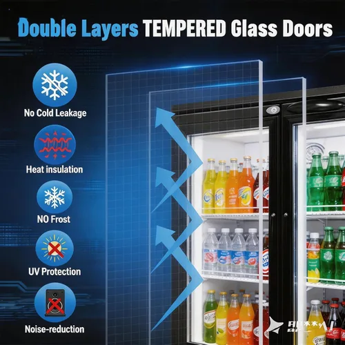 Miniatura 9 de Enfriador de barra trasera para debajo de la encimera, refrigerador de bebidas de 7.5 pies cúbicos, refrigerador bajo encimera, 2 puertas de 36