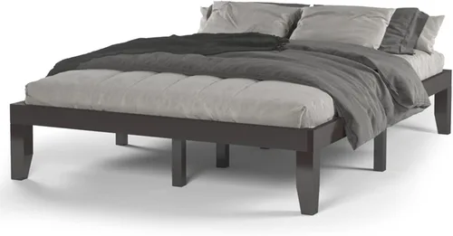 Miniatura 10 de KOTEK Base de cama de plataforma de madera maciza de 14 pulgadas, base de colchón con soporte de listones de madera, base de cama de madera de goma