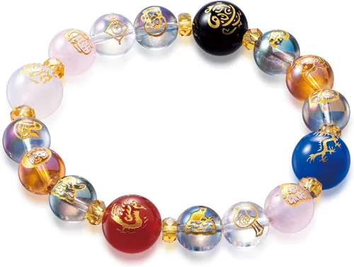 Pulseras de amuletos de la suerte de dinero de Japón con cristales, pulseras feng shui de buena suerte, diseño tradicional japonés, riqueza, unisex,