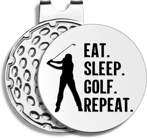 Divertidos marcadores de pelota de golf con clip para sombrero, accesorios de golf para hombres, regalos de golf de jubilación de cumpleaños para