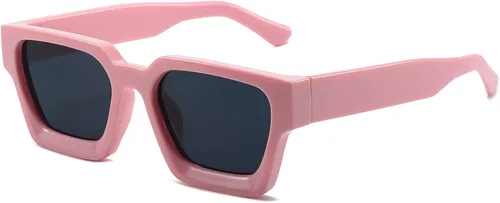 Miniatura 25 de AIEYEZO Gafas de sol cuadradas para mujeres y hombres, gafas de sol cuadradas con montura gruesa, estilo de diseñador simple