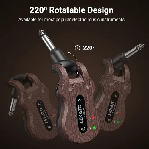 Miniatura 4 de LEKATO Sistema Inalámbrico para Guitarra 5.8 Transmisor Receptor Inalámbrico para Guitarra Transmisor Receptor Inalámbrico de Audio Recargable 4