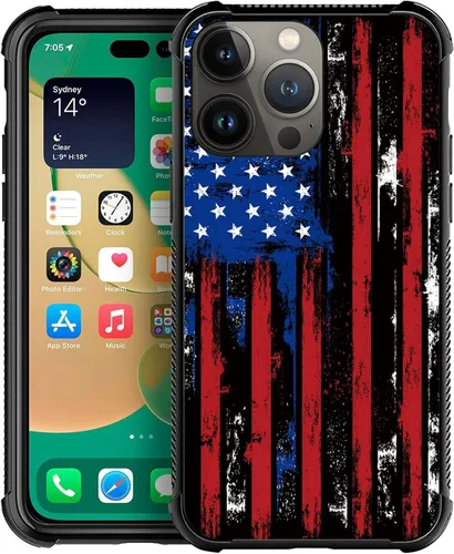 Miniatura 69 de Funda compatible con iPhone X/XS, diseño de bandera estadounidense de béisbol, TPU suave, a prueba de golpes, de vidrio templado, para iPhone X/XS