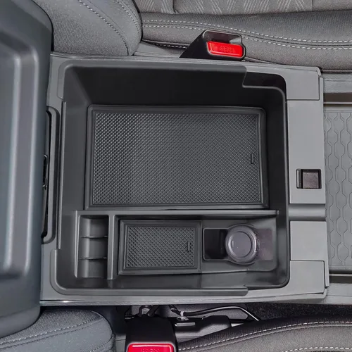 Miniatura 8 de TACORBO Organizador de consola central compatible con accesorios Nissan Frontier 2022-2023 2024 2025, caja de almacenamiento secundario para Rojo