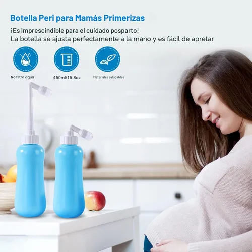 Miniatura 5 de Bidé Portátil de Viaje de Gran Capacidad 450ml (15oz) Personal de Mano Azul