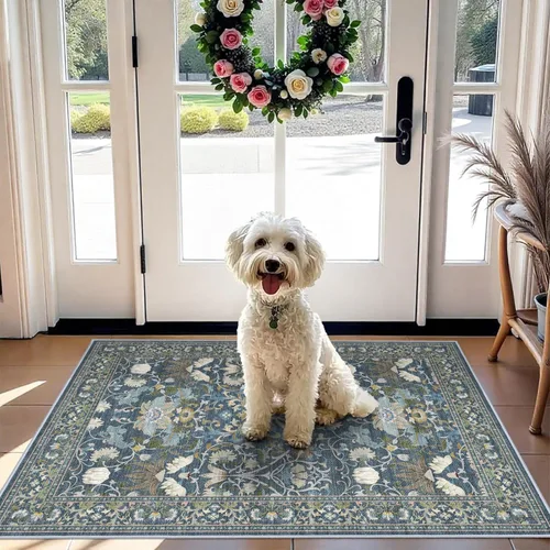 Miniatura 23 de Alfombra lavable para pasillo - 2x7 alfombras de cocina, alfombra para entrada, alfombra vintage, suave, alfombra antideslizante para piso, alfombra