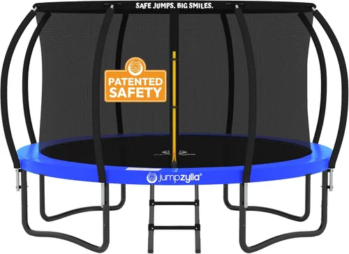 Jumpzylla - Cama elástica recreativa para niños, con red de seguridad, escalera y revestimiento antioxidante, de 8, 10, 12, 14, 15 y 16 pies, para