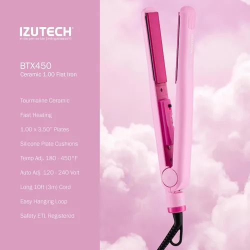 Miniatura 2 de IZUTECH BTX450 One Inch Styler Algodón Rosa