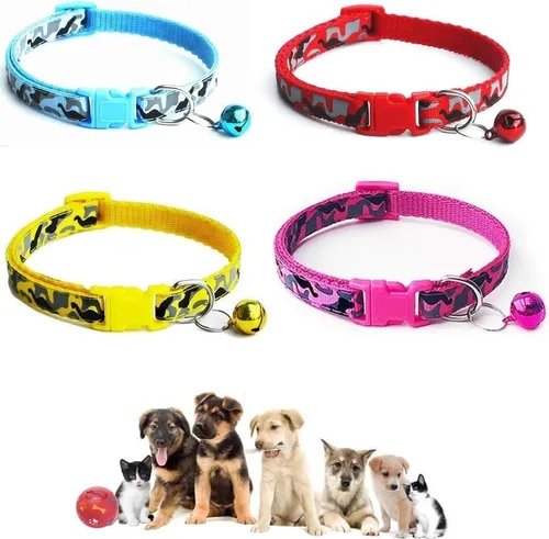 Collares de camuflaje personalizados para perros, collares ajustables de nailon ligero para mascotas, hebilla de liberación rápida, perfectos para