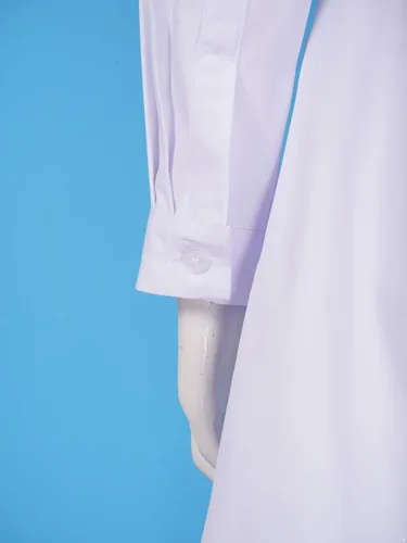 Miniatura 5 de CHICTRY Abrigo médico profesional de manga larga para mujer, con solapa de muesca, uniforme de enfermería