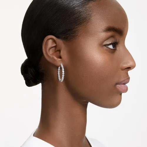 Miniatura 5 de SWAROVSKI Matrix Crystal Earrings Collection, Blue, Clear, and Pink Crystals on Multiple Finishes