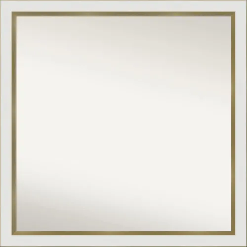 Miniatura 68 de Amanti Art Espejo de baño plateado para sobre el fregadero, espejo cuadrado de níquel cepillado de 30 x 30 pulgadas, marco moderno grande, se cuelga