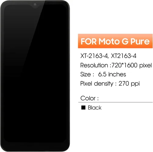 Miniatura 2 de Pantalla para Motorola Moto G Pure Reemplazo de pantalla para Moto XT2163 Pantalla LCD XT-2163-4, XT2163-4, XT2163DL Pantalla táctil Digitalizador