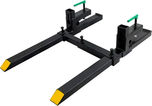 Miniatura 9 de Horquillas para palets de 43 pulgadas, 1500 libras máximo, horquillas de tractor con abrazadera para tractor, accesorio de carga frontal resistente