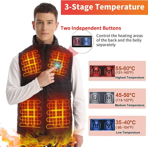 Miniatura 2 de Heated Vest with Battery Pack Heated Hunting Vest, Smart Electric Heating Vest, Warming Heating Vest for Hiking