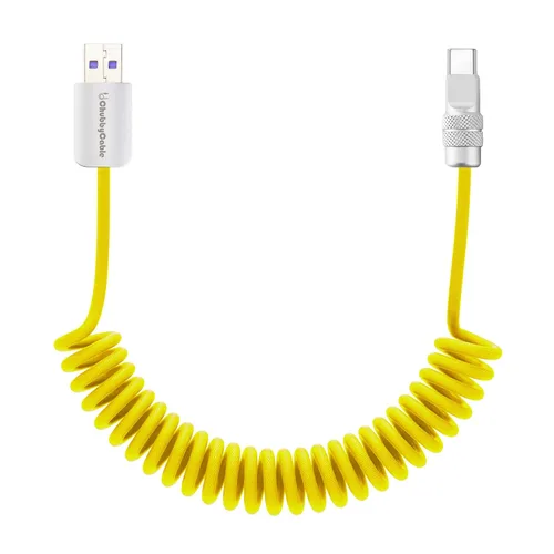 Miniatura 28 de chubbycable Curly Chubby - Cable de carga rápida USB C en espiral de 240 W, cable de carga retráctil trenzado duradero para automóvil compatible