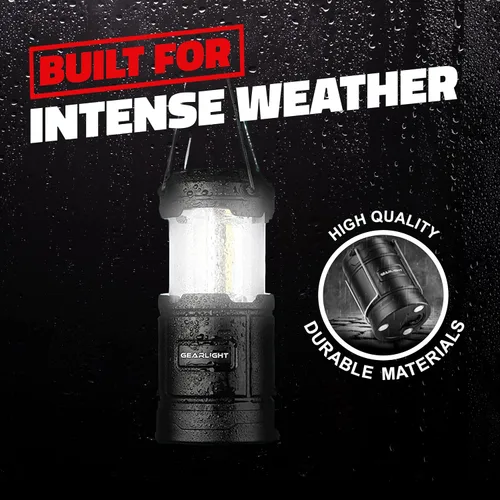 Miniatura 9 de Linterna de camping GearLight - 2 linternas LED portátiles a batería con base magnética y gancho plegable para uso de emergencia o campamentos, kit