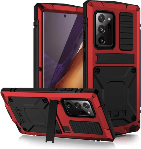 Miniatura 9 de CHENXI Compatible con Samsung Galaxy Note 20 Ultra, aluminio metal Gorilla Glass a prueba de golpes, militar, resistente, funda protectora rígida