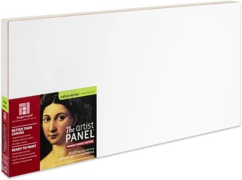 Miniatura 9 de Ampersand Art Supply Panel de pintura de arte de madera Gesso: textura de lienzo, cuna de 3/4 pulgadas, 12 x 16 pulgadas