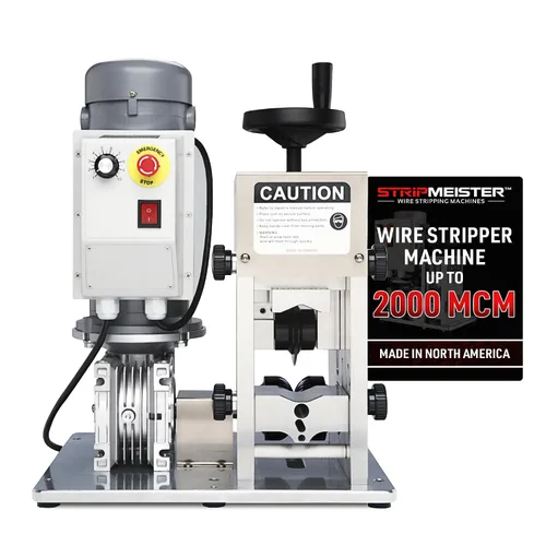 Miniatura 8 de StripMeister Máquina peladora de cables industrial E2000x - Tamaño de cable de hasta Ø3-1/8", sin atascos, pelacables automático con motor de CC
