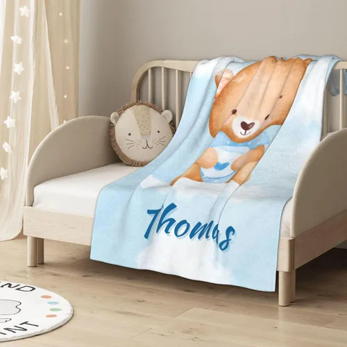 Miniatura 5 de Manta de bebé personalizada con nombre, manta de envolver personalizada con nombre para niñas y niños, recién nacidos, regalos para niños pequeños