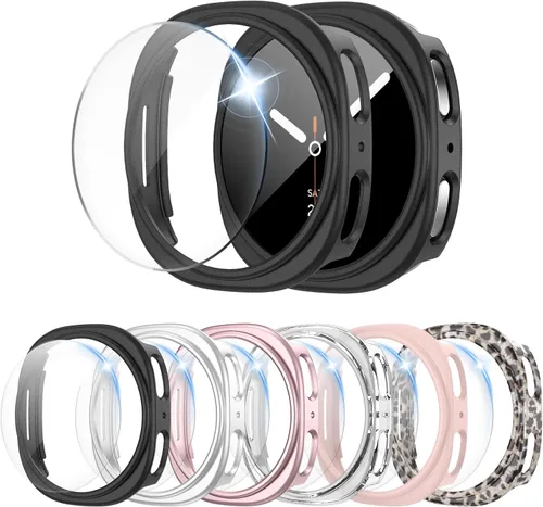 Miniatura 16 de [2+4] Paquete para Samsung Galaxy Watch FE/Galaxy Watch 5/Galaxy Watch 4 de 1.575 pulgadas, carcasa protectora de policarbonato duro + película