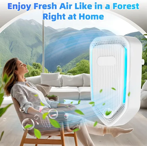 Miniatura 8 de 6 ionizadores de aire para ácaros del polvo, purificador de aire enchufable para el hogar, ambientador de aire de iones negativos, ionizadores