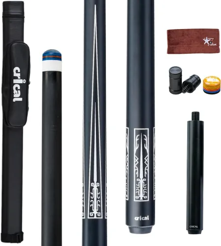 Miniatura 9 de CRICAL Palo de taco de billar de fibra de carbono de 58 pulgadas, palos profesionales de baja desviación para piscina con junta de 3/8 x 8 pines
