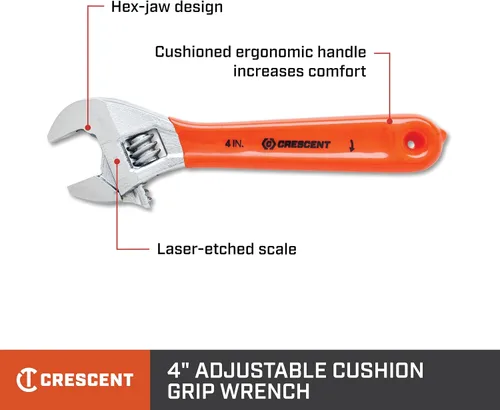 Miniatura 2 de Crescent 4" Llave de Empuñadura de Almohadilla Ajustable - Tarjetado - AC24CVS