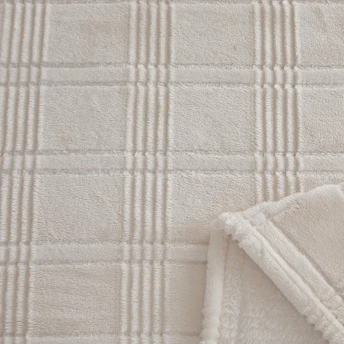 Miniatura 5 de Manta de vellón extragrande King de 120 x 120 pulgadas, manta de franela jacquard 3D sin costuras, suave y acogedora, 10'x10', extra grande