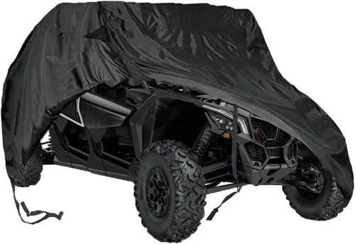 Cubierta impermeable UTV, 420D resistente al desgarro, material Oxford para Polaris Suzuki Kawasaki Can Am Maverick Arctic Cat Textron 2-3 pasajeros