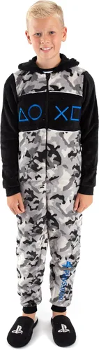 Miniatura 2 de PlayStation Onesie Boys All In One Camo Game Kids, gris