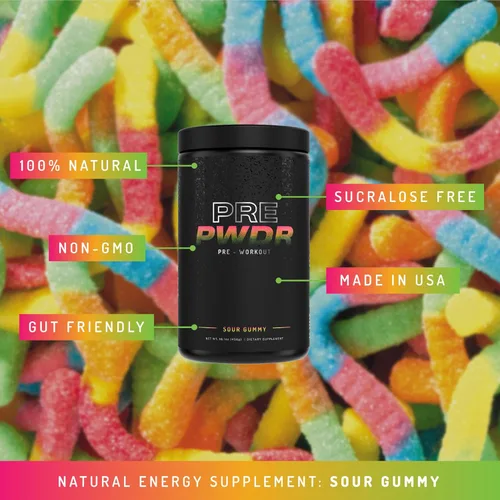Miniatura 4 de Polvo de pre-entrenamiento, totalmente natural para obtener energía, bomba, resistencia y fuerza, con cafeína (goma agria)