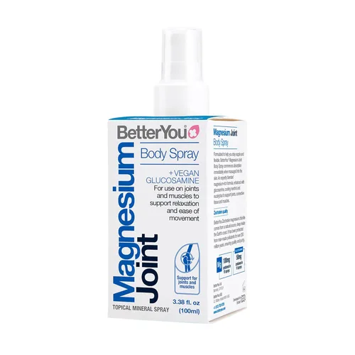 BetterYou Spray corporal de magnesio para articulaciones - Spray de alivio muscular - Cloruro de magnesio tópico y glucosamina - mentol refrescante