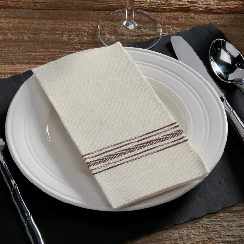 Miniatura 2 de Hoffmaster FP1112 FashnPoint - Servilleta impresa con toalla de cocina en blanco y negro, ultra capa, 15 1/2 pulgadas x 15 1/2 pulgadas, plegado 1/8