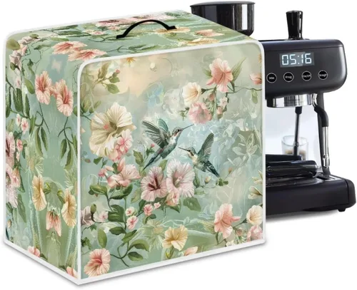 Miniatura 54 de DISNIMO Cubierta antipolvo para cafetera de mariposa azul, fundas para máquina de hacer café de cocina con mango superior, cubierta