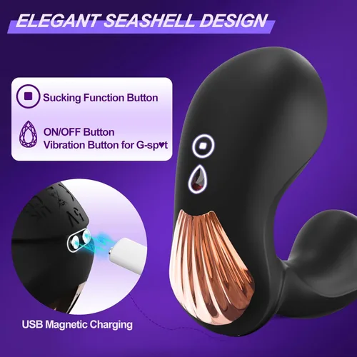 Miniatura 7 de Juguetes sexuales de succión con vibrador para adultos, vibradores de succión de rosa de doble estimulación con 9 modos de vibración y succión