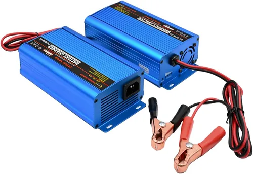 Miniatura 5 de Cargador de batería de 24V, cargador de batería inteligente automático, mantenedor, cargador de goteo de 5A e interruptor de E/S con clips