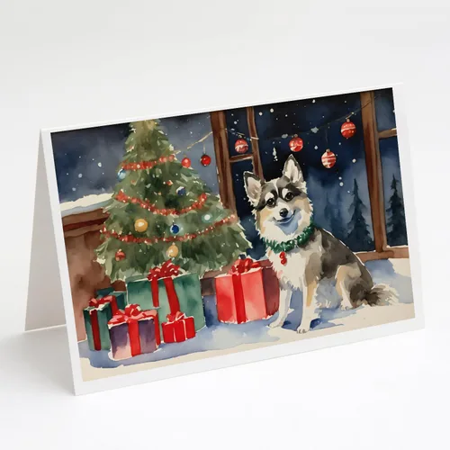 Miniatura 13 de Caroline's Treasures DAC2753GCA7P Paquete de 8 tarjetas de felicitación navideña acogedora de Husky siberiano Tarjetas en blanco con sobres