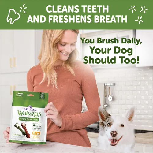 Miniatura 6 de Wellness WHIMZEES Value Pack - Premio dental natural para perros, masticar, refresca el aliento, tamaño mediano, caja de 46.6 onzas, 44