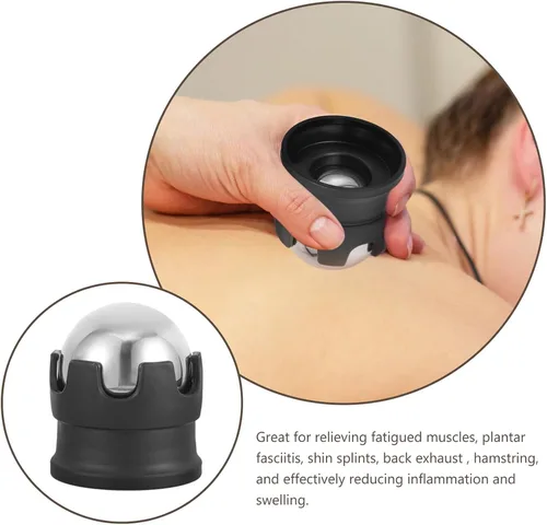 Miniatura 9 de Bola de masaje de acero inoxidable para relajación muscular y masajeador de mano desmontable para cuello, hombros, espalda, brazos, piernas y pies