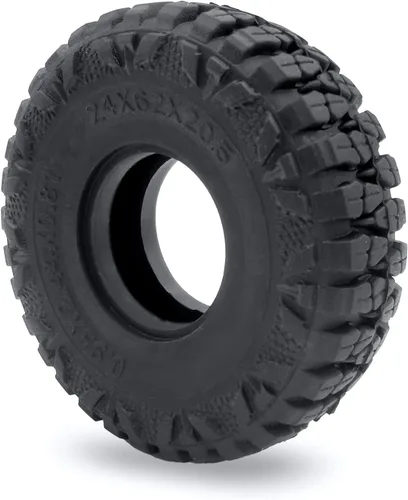 Miniatura 3 de MOHERO - 4 neumáticos de goma de 1.0 pulgadas, neumáticos de rueda de 2.441 x 0.866 in para Axial SCX24 90081 AXI00001 002 004 005 006 RC Crawler