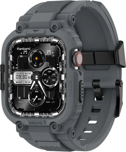 Miniatura 31 de amBand Bands - Funda protectora de pantalla compatible con Apple Watch Ultra 3/2/1 de 1.732 pulgadas, correa resistente M1 Sport Series y película