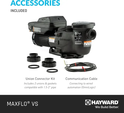Miniatura 6 de Hayward W3SP2303VSP MaxFlo VS Bomba de piscina de velocidad variable, color negro