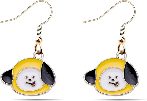 Bangtan - Aretes para niños Chimmy TATA Cooky de dibujos animados regalos para fanáticos y niñas Resina multicolorfantasía