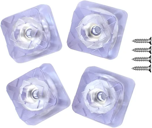Miniatura 2 de DGOL 20 piezas de goma estables atornilladas para sillas de mesa, patas de muebles, almohadillas protectoras con tornillos de instalación de acero